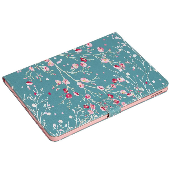 For iPad Pro 11 (2020) Colored Drawing Horizontal Flip Leatherette Tablet Case with Holder & Card Slot & Wallet(Apricot Blossom Tree)