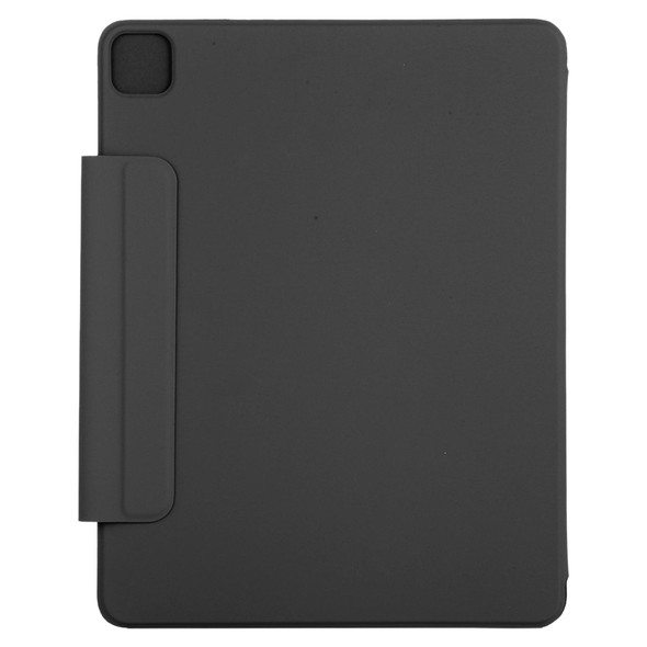 For iPad Pro 12.9 inch(2020) Horizontal Flip Ultra-thin Double-sided Clip Active Buckle Magnetic PU Leatherette Tablet Case With Three-folding Holder & Sleep / Wake-up Function(Black)