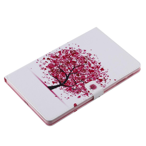 For Galaxy Tab A 10.1 (2019) 3D Colored Drawing Horizontal Flip Leatherette Case with Holder & Card Slots & Wallet(Color Tree)