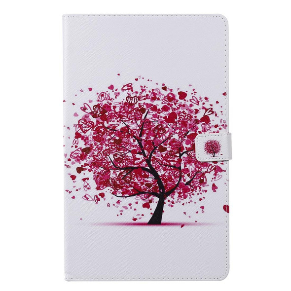 For Galaxy Tab A 10.1 (2019) 3D Colored Drawing Horizontal Flip Leatherette Case with Holder & Card Slots & Wallet(Color Tree)