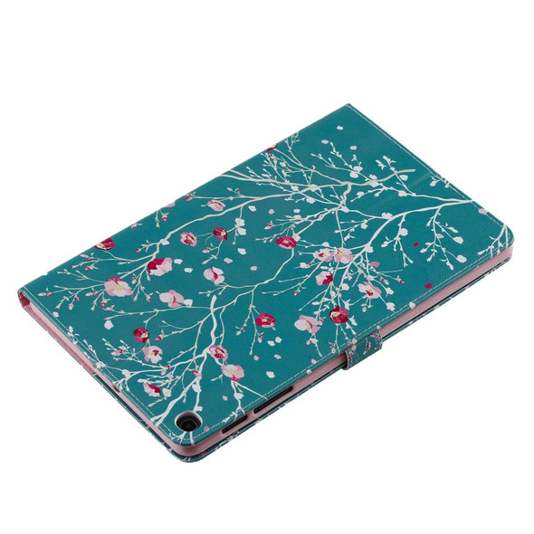 For Galaxy Tab A 10.1 (2019) 3D Colored Drawing Horizontal Flip Leatherette Case with Holder & Card Slots & Wallet(Apricot Tree)