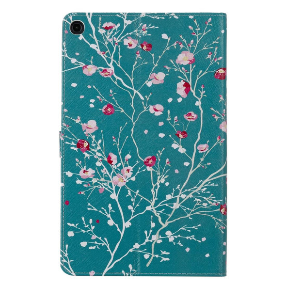 For Galaxy Tab A 10.1 (2019) 3D Colored Drawing Horizontal Flip Leatherette Case with Holder & Card Slots & Wallet(Apricot Tree)