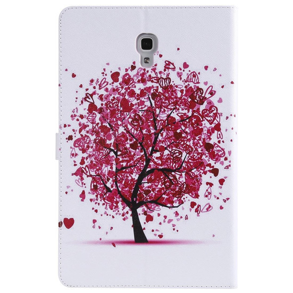For Galaxy Tab A 10.5 T590 / T595 Colored Drawing Pattern Horizontal Flip PU Leatherette Case with Holder & Card Slots & Wallet(Colored Tree)