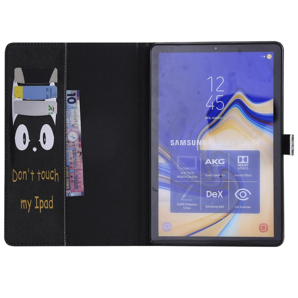 For Galaxy Tab S4 10.5 T830 / T835 Colored Drawing Pattern Horizontal Flip PU Leatherette Case with Holder & Card Slots & Wallet (Cat Ears)