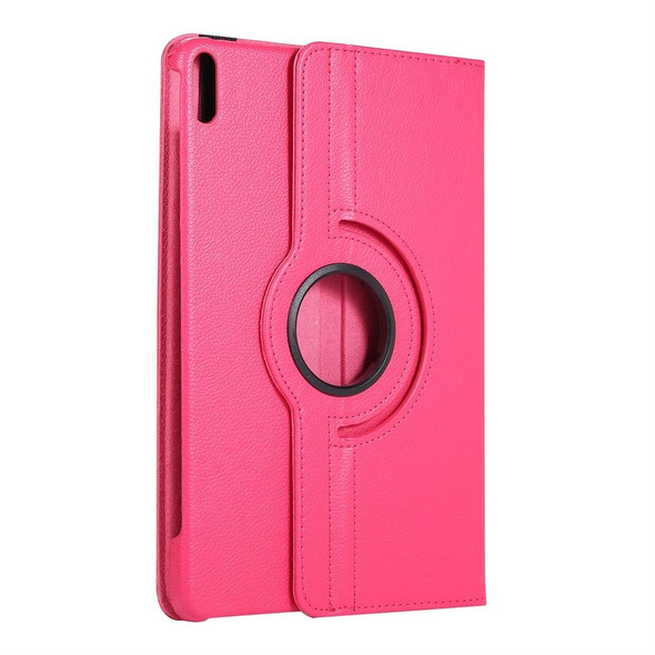 For Huawei Matepad Pro 10.8 inch 360 Degree Rotation Litchi Texture Flip Leatherette Case with Holder(Rose Red)