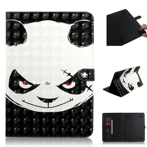 3D Colored Drawing Universal Horizontal Flip Leatherette Case, with Holder & Card Slot & Wallet for 7 inch Tablet PC(Angry Bear)