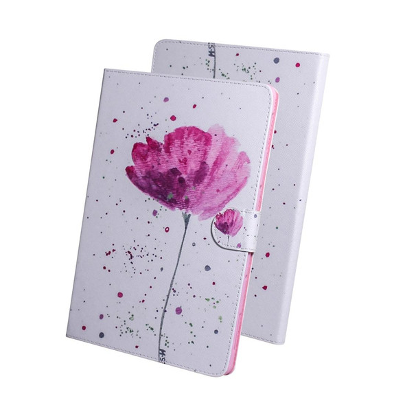 3D Colored Drawing Horizontal Flip Leatherette Case with Holder & Card Slot & Wallet For Huawei MediaPad M6 8.4 (2019)(Purple Orchid)
