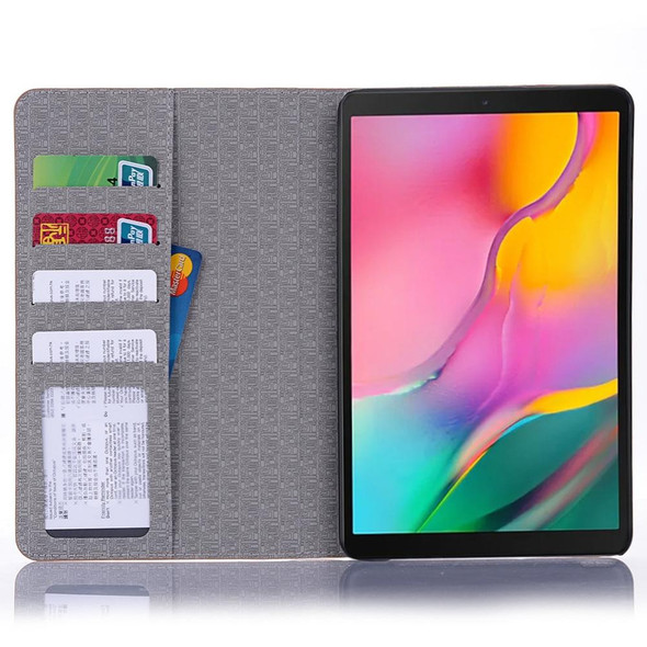 Cartographic Texture Horizontal Flip Leatherette Case with Holder & Card Slots & Wallet for Galaxy Tab A 8.0 (2019)(Black+Orange)