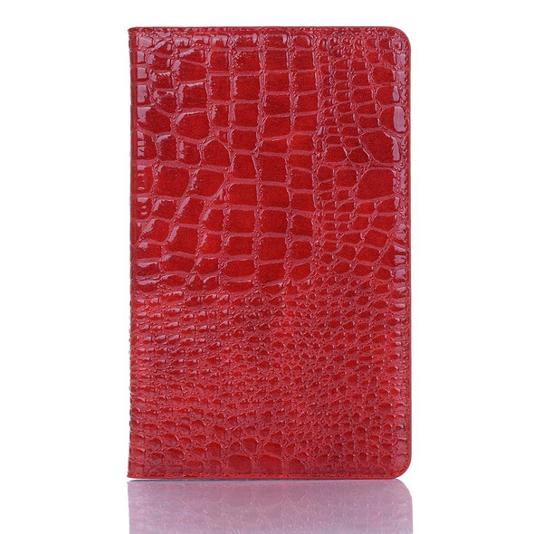 Crocodile Texture Horizontal Flip Leatherette Case with Holder & Card Slots & Wallet for Galaxy Tab A 8.0 (2019)(Red)