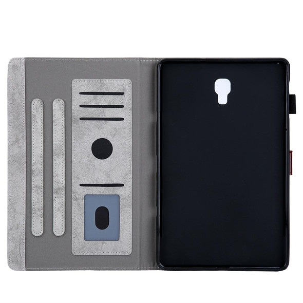 For Galaxy Tab A 10.5 / T590 Business Style Horizontal Flip Leatherette Case, with Holder & Card Slot & Photo Frame & Sleep / Wake-up Function(Grey)