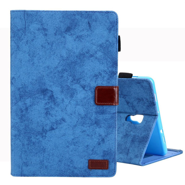 For Galaxy Tab A 10.5 / T590 Business Style Horizontal Flip Leatherette Case, with Holder & Card Slot & Photo Frame & Sleep / Wake-up Function(Blue)