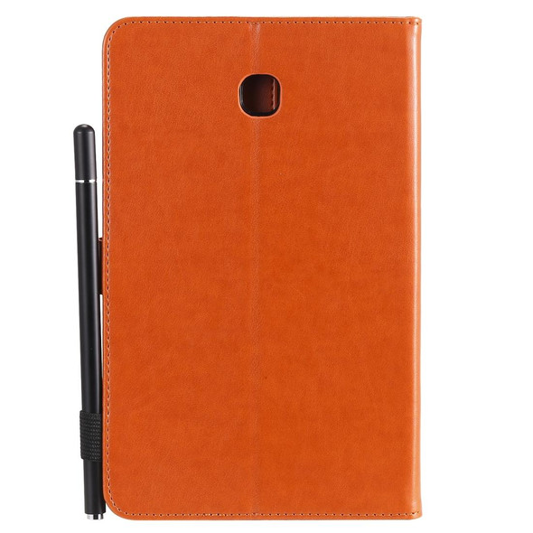 For Samsung Galaxy Tab A8.0 (2018) T387 Cat Bee Embossing Pattern Shockproof Table PC Protective Horizontal Flip Leatherette Case with Holder & Card Slots & Wallet & Pen Slot(Orange)