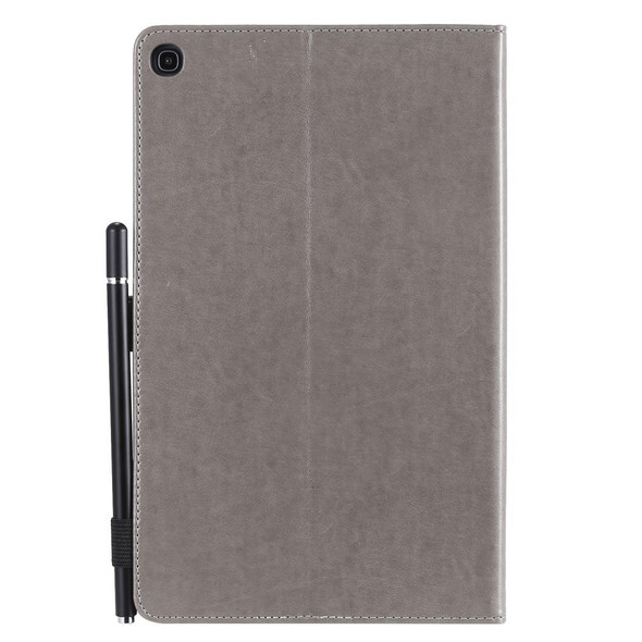 For Samsung Galaxy Tab A9.7 T550 Cat Bee Embossing Pattern Shockproof Table PC Protective Horizontal Flip Leatherette Case with Holder & Card Slots & Wallet & Pen Slot & Wake-up / Sleep Function(Grey)