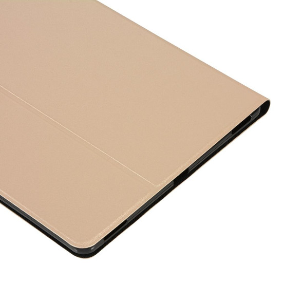 For Huawei Enjoy Tablet 2 10.1 inch Voltage Elastic Texture Horizontal Flip Leatherette Case with Holder(Rose Gold)