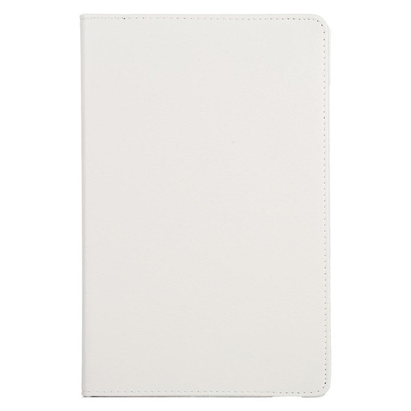 For Samsung Galaxy Tab A7 T500 Litchi Texture Horizontal Flip 360 Degrees Rotation Leatherette Case with Holder(White)