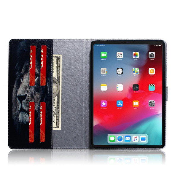Lion Pattern Horizontal Flip Leather Case for  iPad Pro 11 inch (2018), with Holder & Card Slot & Wallet
