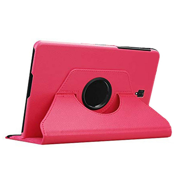Litchi Texture Horizontal Flip 360 Degrees Rotation Leather Case for Galaxy Tab S4 10.5 T830 / T835, with Holder (Magenta)