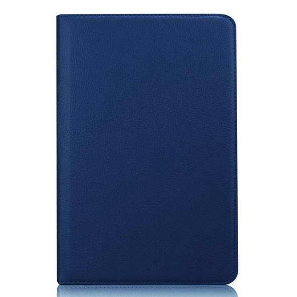 Litchi Texture Horizontal Flip 360 Degrees Rotation Leather Case for Galaxy Tab S4 10.5 T830 / T835, with Holder (Dark Blue)