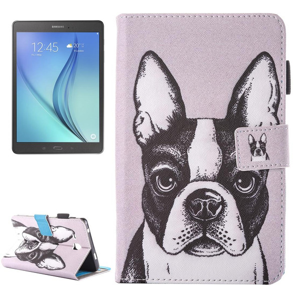 For Galaxy Tab A 7.0 (2016) / T280 Lovely Cartoon Bulldog Pattern Horizontal Flip Leatherette Case with Holder & Card Slots & Pen Slot