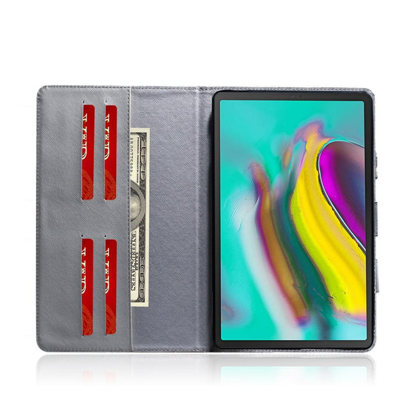 Fashion Dog Pattern Horizontal Flip Leatherette Case for Galaxy Tab S5E 10.5 T720 / T725, with Holder & Card Slot & Wallet