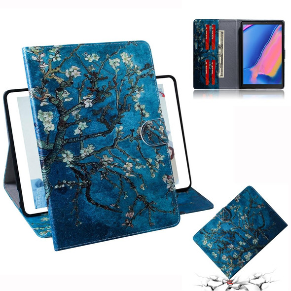 Apricot Blossom Pattern Horizontal Flip Leatherette Case for Galaxy Tab A 8 (2019) / P200 / P205, with Holder & Card Slot & Wallet