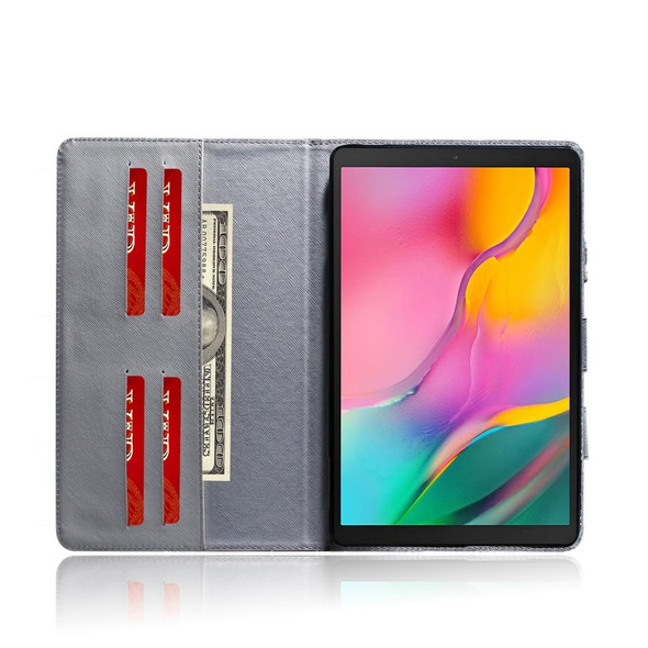Fashion Dog Pattern Horizontal Flip Leatherette Case for Galaxy Tab A 10.1 (2019) T510 / T515, with Holder & Card Slot & Wallet