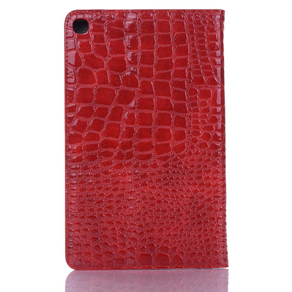 Crocodile Texture Horizontal Flip Leatherette Case for Galaxy Tab A 8 (2019) P200 / P205,  with Holder & Card Slots & Wallet(Red)