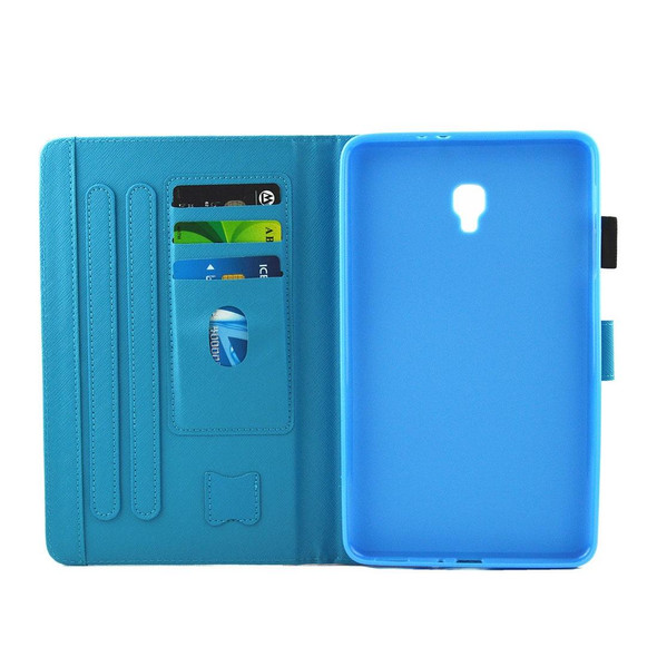 For Galaxy Tab A 8.0  / T380 & T385  Butterfly Pattern Horizontal Flip Leatherette Case with Holder & Card Slots