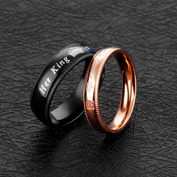 606 Couple Ring Titanium Steel Ring, Size: Women Style 6