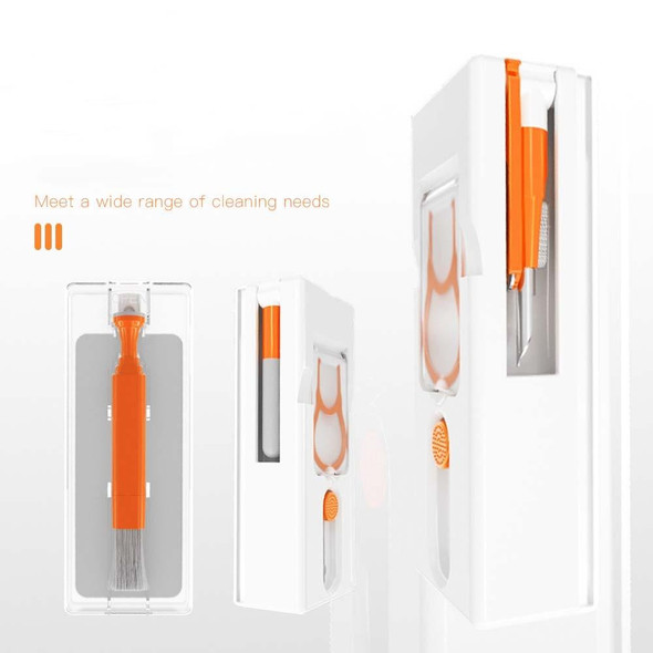 Q11 11-in-1 Multifunctional Bluetooth Headset Cleaning Pen Computer Keyboard Cleaning Kit(Orange Red)