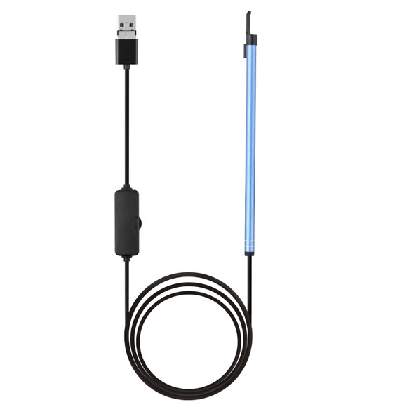 2 in 1 USB HD Visual Earwax Clean Tool Endoscope Borescope with LED Lights & Wifi, Cable length: 2m (Blue)