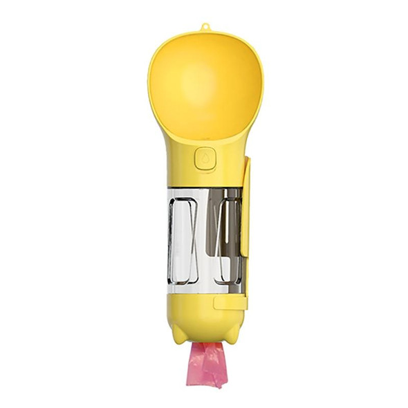 3 in 1 Leakproof Outdoor Dog Water Fountain Portable Pet Drinking Bottle, Size: 300ml(Yellow)