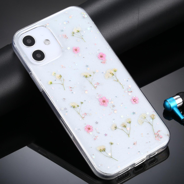 Gypsophila Flowers Pattern TPU Protective Case - iPhone 12 mini(Pink)