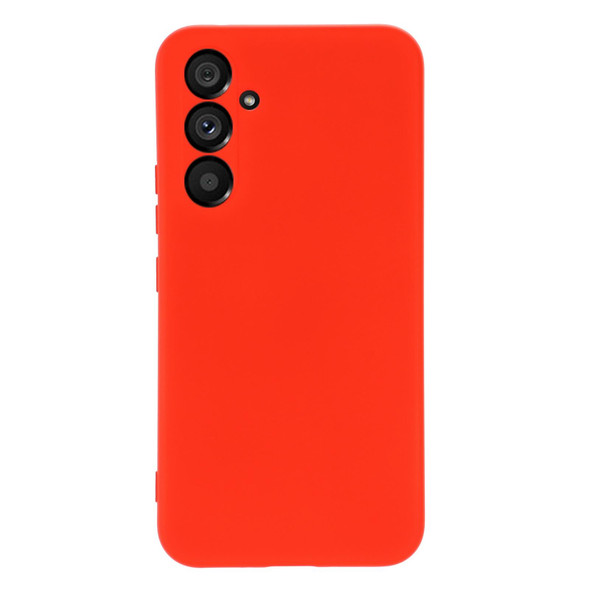 For Samsung Galaxy A34 5G Pure Color Liquid Silicone Shockproof Phone Case(Red)