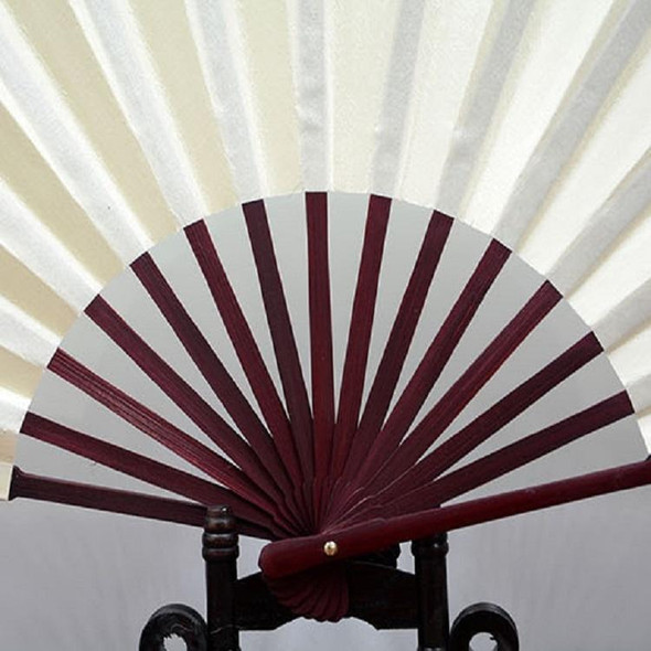 10 inch Pure Color Blank Silk Cloth Folding Fan Chinese Style Calligraphy Painting Fan(White)