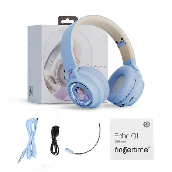 Q1 Headphones Monster Kids Over-Ear Bluetooth Earphones(Pink)