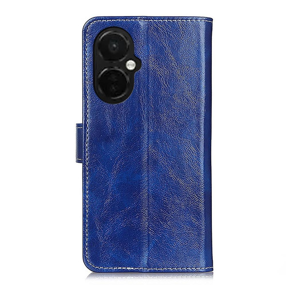 For OnePlus Nord CE 3 Lite Retro Crazy Horse Texture Leatherette Phone Case(Blue)