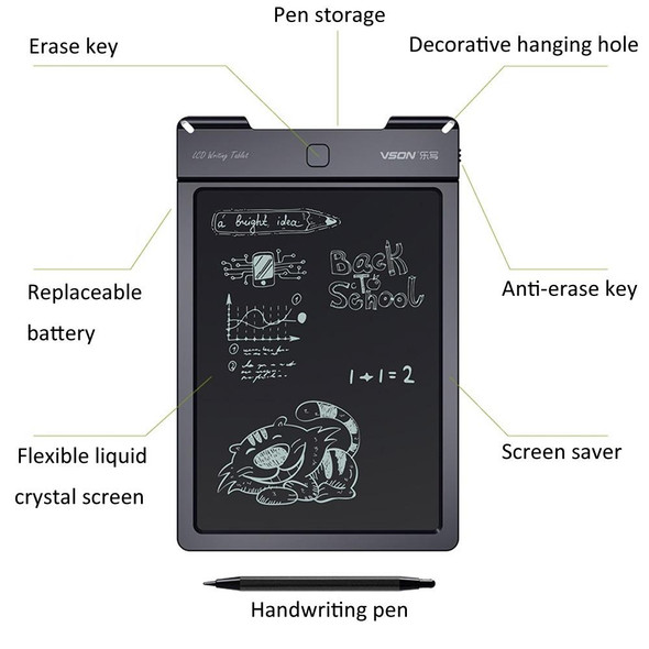 WP9310 9 inch LCD Monochrome Screen Writing Tablet Handwriting Drawing Sketching Graffiti Scribble Doodle Board for Home Office Writing Drawing(Blue)