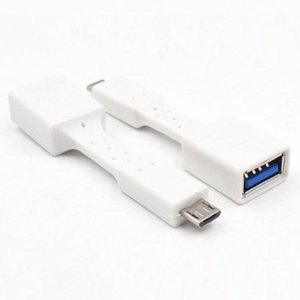 5 PCS Micro USB Male to USB 3.0 Female OTG Adapter (White)