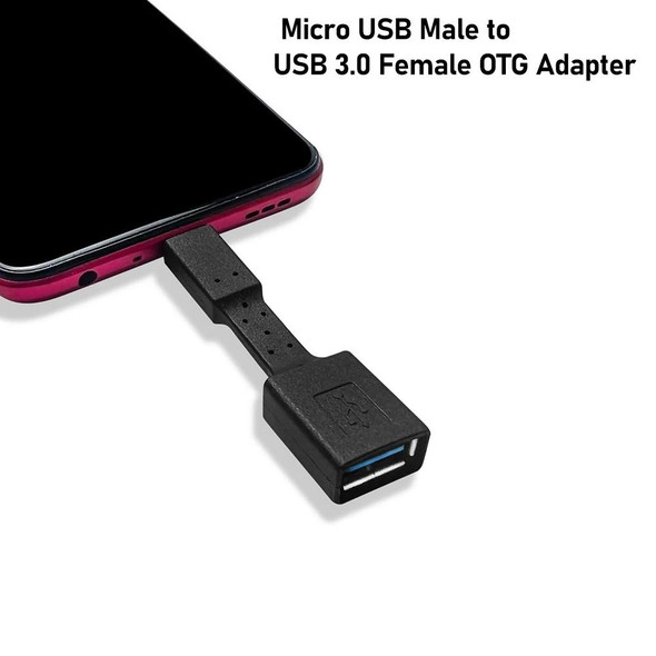 5 PCS Micro USB Male to USB 3.0 Female OTG Adapter (Yellow)