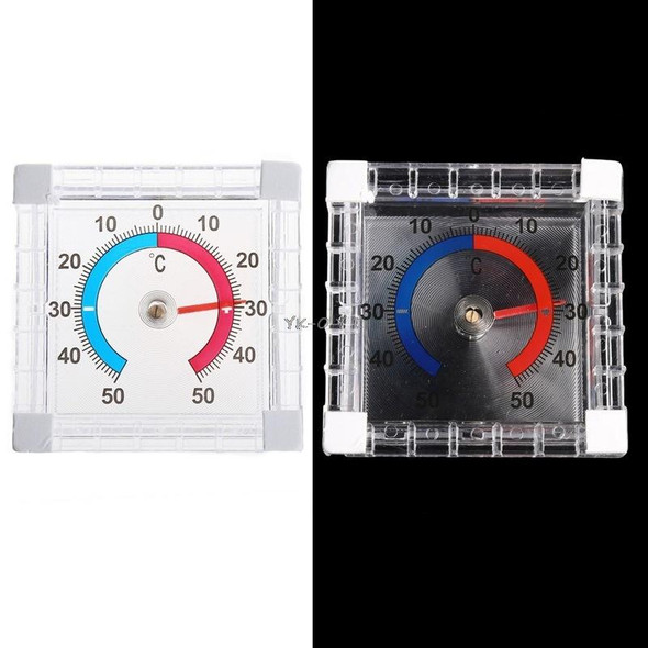 5pcs Square Window Door Thermometer Pointer Type Cold And Summer Table(As Show)