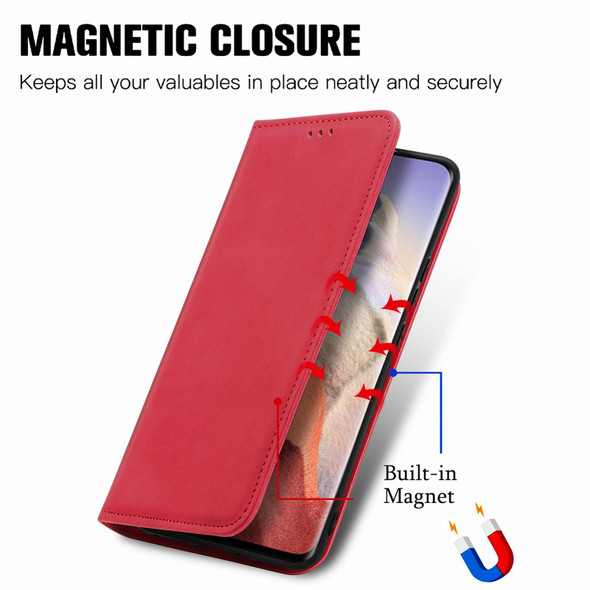 For Xiaomi Mi 11 Ultra Retro Skin Feel Magnetic Flip Leather Phone Case(Red)