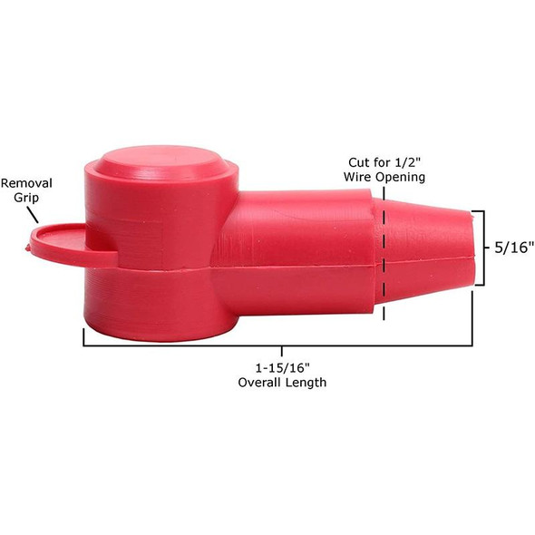 CP-0914 1 Pair Car Battery Pile Head PVC Protective Cover
