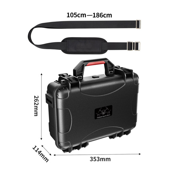 For DJI Mini 3 / RC / RC-N1 STARTRC ABS Waterproof Shockproof Suitcase Storage Box (Black)