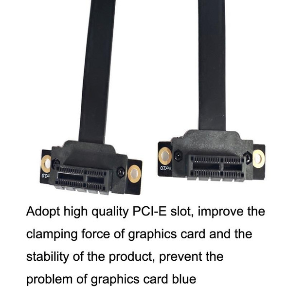 PCI-E 3.0 1X 90 Degrees Graphics Card / Wireless Network Card Extension Cable, Cable Length: 40cm