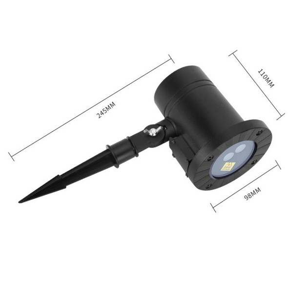 4W 12 Cards Outdoor Snowflake Projector Lamp Waterproof Laser LED Light Sound Control Stage Light(US Plug)