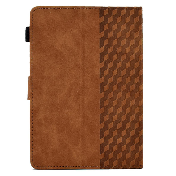 For 10.0 inch Universal Tablet Rhombus Embossed Leatherette Case(Brown)