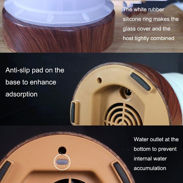AOD-8 Jungle Discovery 3D Glass Aromatherapy Machine Silent Bedroom Mini Humidifier US Plug
