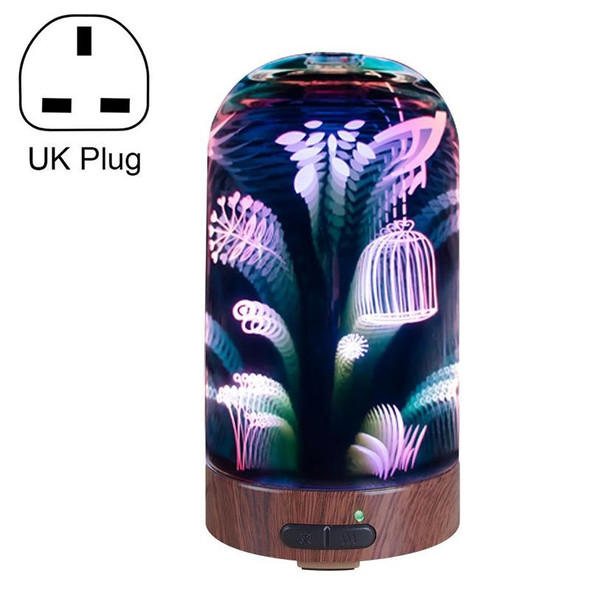 AOD-8 Jungle Discovery 3D Glass Aromatherapy Machine Silent Bedroom Mini Humidifier UK Plug