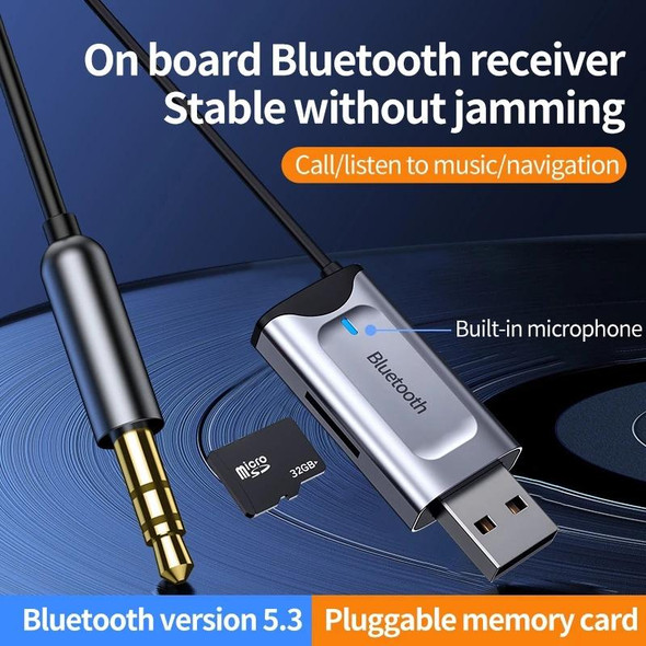 Y1 Pro 3.5mm Car Bluetooth Receiver BT5.3 Adapter